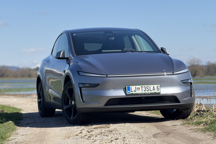 Tesla model Y | Tesla je vodilna znamka po prodaji električnih avtomobilov v Sloveniji. | Foto Gregor Pavšič