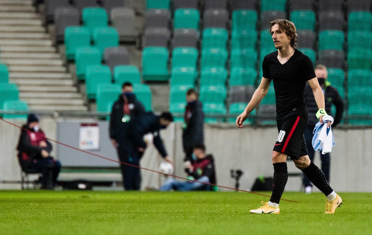 Slovenija Hrvaška nogomet | Hrvaški superzvezdnik Luka Modrić je na gostovanju v Ljubljani nepričakovano ostal brez točk. | Foto Grega Valančič/Sportida