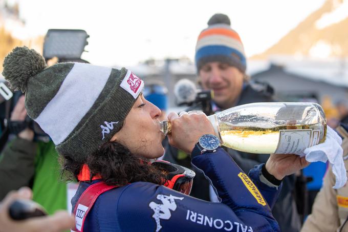 Federica Brignone se je razveselila prve zmage v tej zimi.  | Foto: Guliverimage/Getty Images