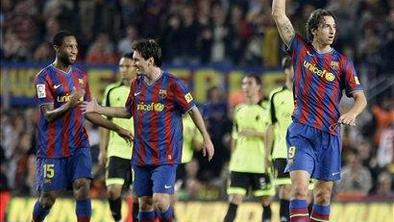 Razigrana Barcelona polnila mrežo