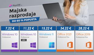 Windows 10 Pro ali Office 2021 že za 7 evrov