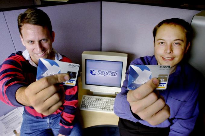 Elon Musk (desno) in Peter Thiel (levo), PayPal in X.com | Foto: 