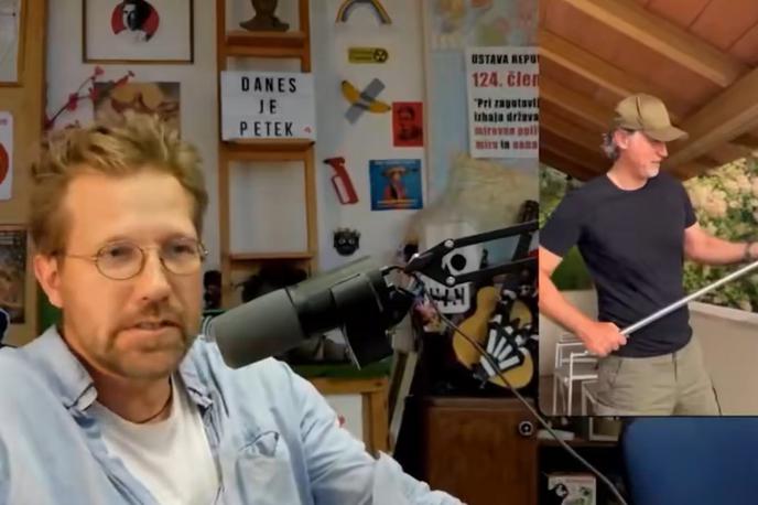 Jaša Jenull, Jan Plestenjak | Jaša Jenull je kritiziral objavo in voščilo Jana Plestenjaka dan pred dnevom državnosti, ko je slovenski glasbenik na videoposnetku izobesil slovensko zastavo. | Foto X/posnetek zaslona
