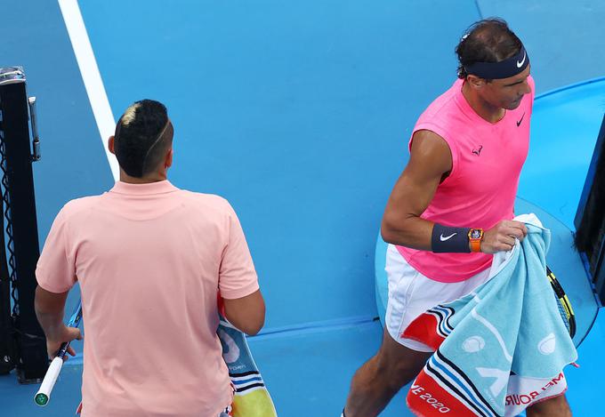 Rafael Nadal in Nick Kyrgios nista najboljša prijatelja, a sta si na koncu športno čestitala. | Foto: Gulliver/Getty Images