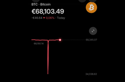 Preplah na trgu kriptovalut: bitcoin strmoglavil, cena le dva centa