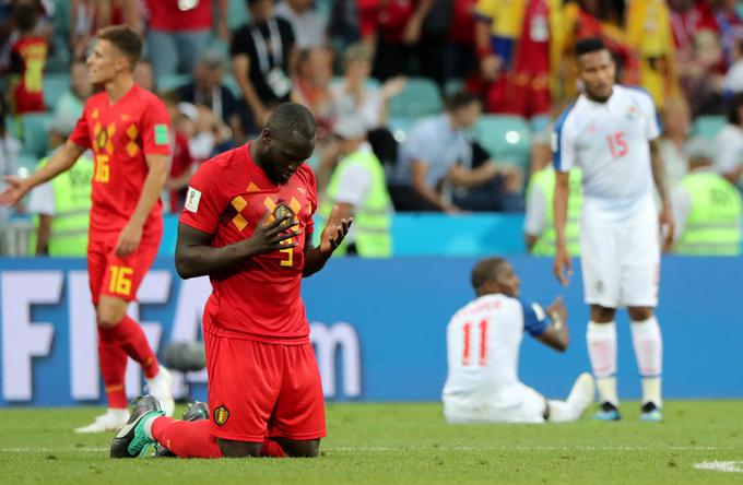 Lukaku je na 70 tekmah za Belgijo dosegel že 38 zadetkov, na zadnjih desetih tekmah kar 15. Iz tekme v tekmo je boljši, vseeno pa ima še vedno veliko kritikov. | Foto: Reuters