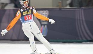 Peterica na tekmi v Klingenthalu