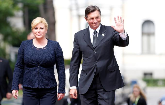 Kolinda Grabar-Kitarović in Borut Pahor | Foto: Reuters