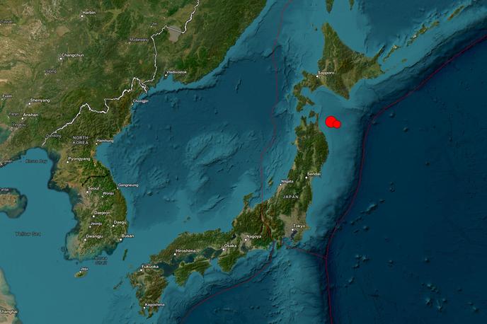 potres Japonska | Foto USGS