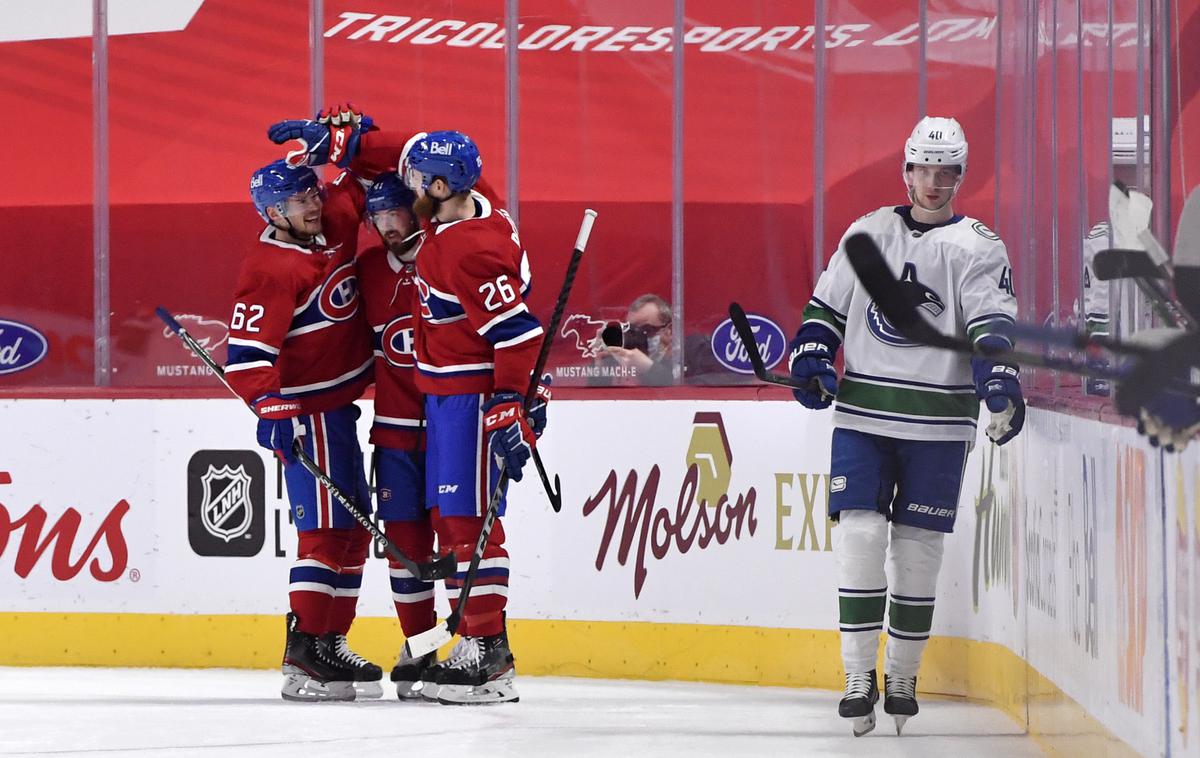 Montreal Canadiens | Hokejisti Montreala so ustavili vroči niz tekmecev iz Vancouvra. | Foto Reuters