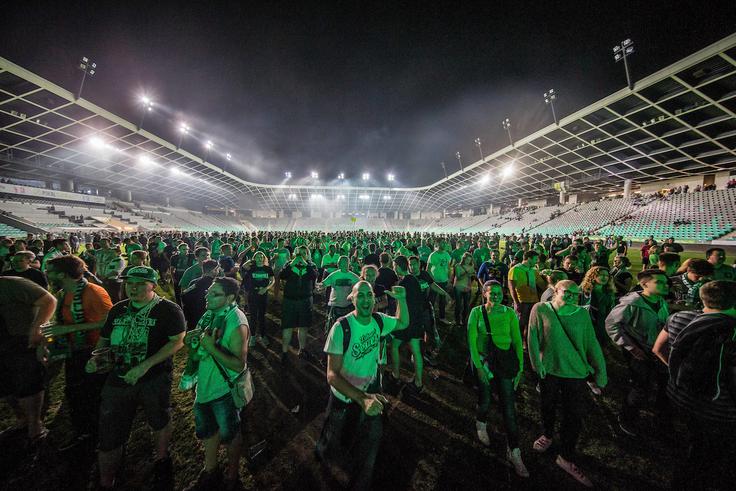 Olimpija Pokal Slavje Nogomet Finale Stožice | Foto: Vid Ponikvar