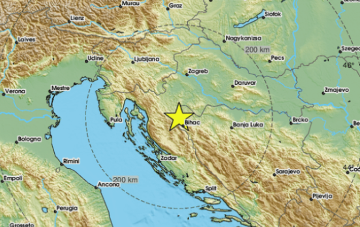 Potres BiH | Potres so čutili tudi po vsej Hrvaški.  | Foto EMSC