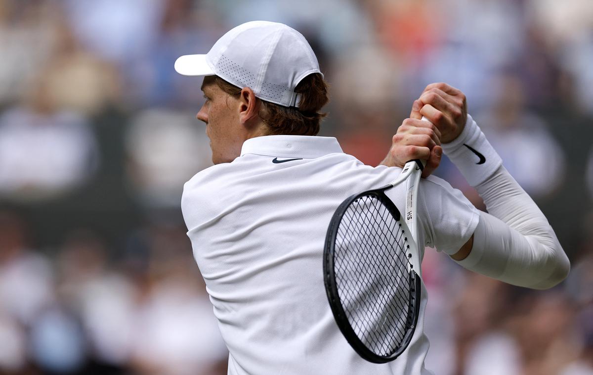 Jannik Sinner Wimbledon | Jannik Sinner je v polfinale napredoval z zmago nad Benom Shletonom s 3:0 v nizih. | Foto Reuters