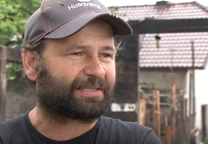 Lastnik Marjan Škorjak misli na požar prežene z delom. | Foto: Planet TV