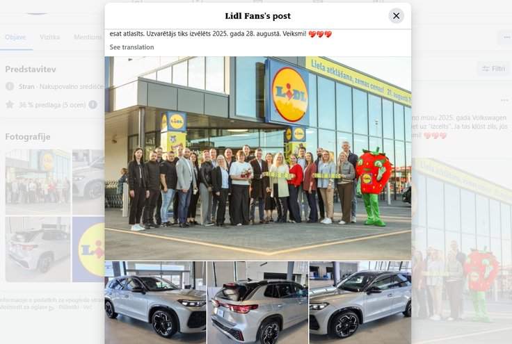 Latvijski "Lidl Fans". | Foto: Posnetek zaslona