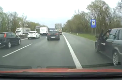 Neverjetno, kaj si je privoščil na ljubljanski obvoznici #video