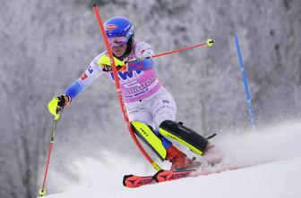 Shiffrinova izenačila rekord Stenmarka, do točk tri Slovenke