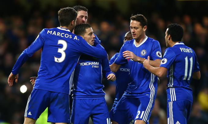 Obramba Chelseaja na čelu z belgijskim vratarjem Thibautom Courtoisom je odlična. Na zadnjih 12 tekmah je prejela le dva gola. | Foto: Guliverimage/Getty Images