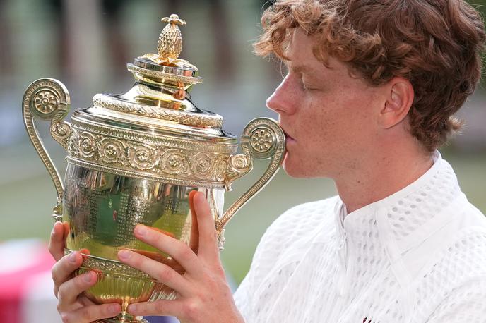 Jannik Sinner | Jannik Sinner je še drugič zapored zmagal v finalu Wimbledona. | Foto Guliverimage