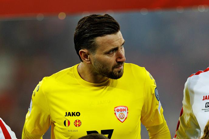 Stole Dimitrievski | Stole Dimitrievski je v soboto proti Švicarjem prejel tri zadetke, mreža Jana Oblaka pa je ostala proti Škotom nedotaknjena. | Foto Guliverimage
