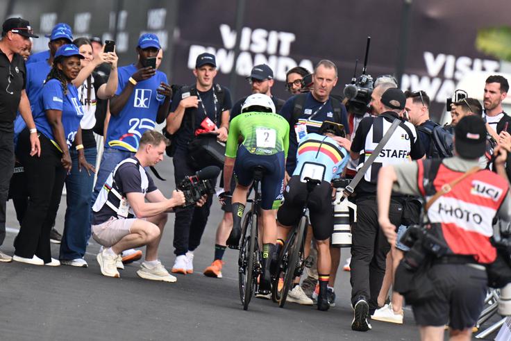 Remco Evenepoel je Slovenca prehitel na zaključnem vzponu. | Foto: Guliverimage
