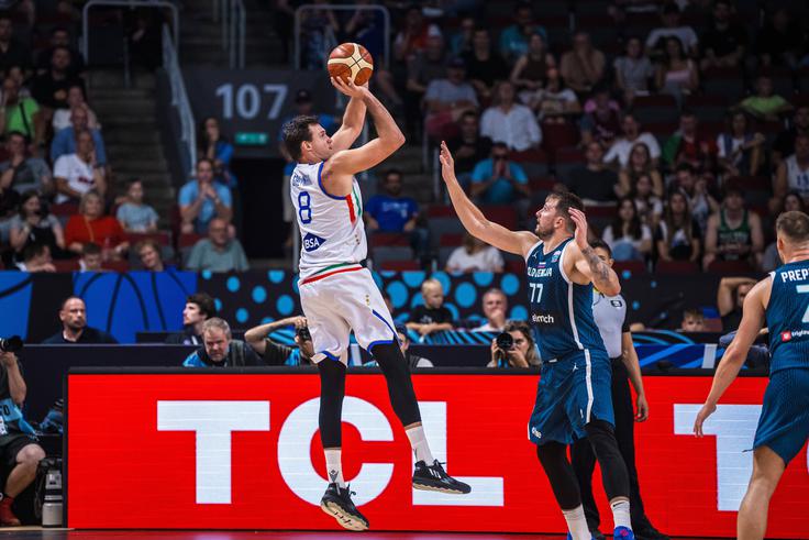 Poleti je še igral za italijansko reprezentanco, na EuroBasketu tudi proti Sloveniji. | Foto: Guliverimage
