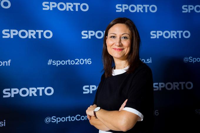 ... in novembra lani, ko je na konferenci o športnem marketingu Sporto predavala o sponzorstvih in internem komuniciranju. | Foto: Vid Ponikvar