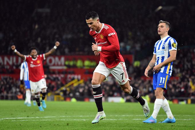 Ronaldo je povedel rdeče vrage v vodstvo z 1:0 v 51. minuti. | Foto: Reuters