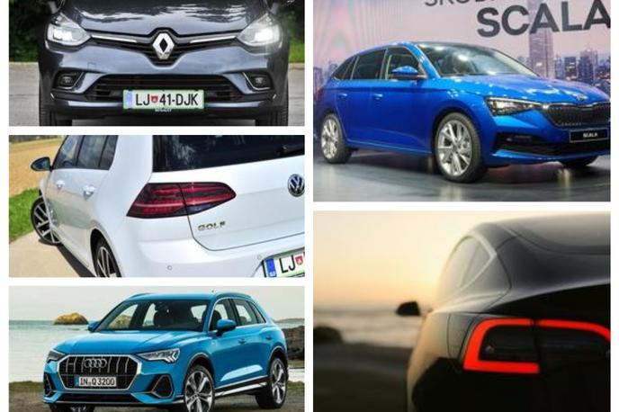 novi avtomobili 2019 | Svoja naslednika bosta letos dobila tudi renault clio in VW golf (na fotografiji še stara modela).