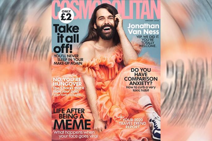 Jonathan Van Ness | Jonathan krasi naslovnico britanskega Cosmopolitana. | Foto Getty Images