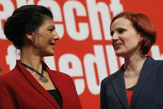 Sahra Wagenknecht in Katja Kipping - dvojec, ki vleče glavne niti v Levici.  | Foto: Reuters