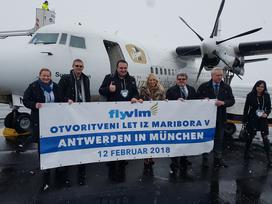 Prvi polet letalskega prevoznika VLM Airlines iz Maribora proti Antwerpnu z vmesnim postankom v Münchnu.