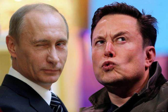 Vladimir Putin, Elon Musk | Elon Musk želi ukiniti enega od medijev, ki jih je Rusija v skladu z zakonom o nezaželenih organizacijah, ki ga je leta 2015 podpisal Vladimir Putin, prepovedala, ker preveč natančno poročajo o vojni v Ukrajini. | Foto Reuters