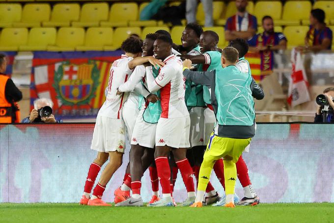 George Ilenikhena je Monaco popeljal v vodstvo v 71. minuti. | Foto: Reuters