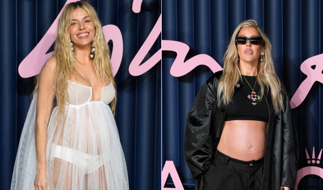 Kar dve zvezdnici pred fotografi pokazali nosečniška trebuščka