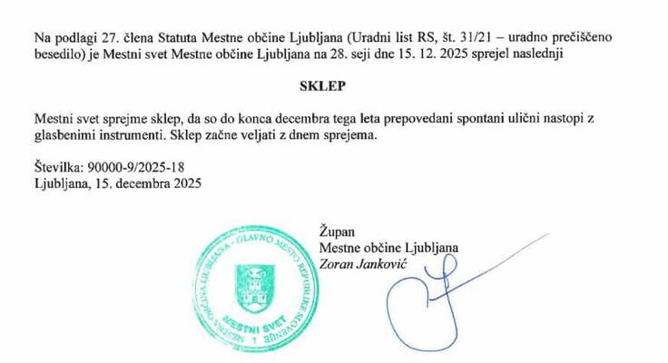 Županov odlok | Foto: Matic Munc/Facebook