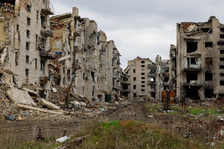 Rusko zavzetje Marinke je bila ogromna strateška zmaga za režim v Kremlju, saj je bilo mesto velika ovira na poti do ruske okupacije celotne regije Donbas.  | Foto: Reuters
