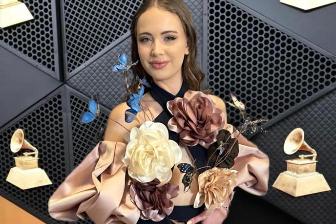 Sara Pavec, Sara Grace | Sara Pavec je delila tudi fotografije kreacije, v kateri se je udeležila podelitve glasbenih nagrad. | Foto Facebook/Sara Grace