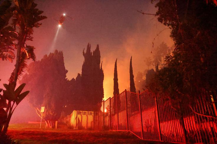 Hollywood Hills, požar Hollywood | Foto: Reuters