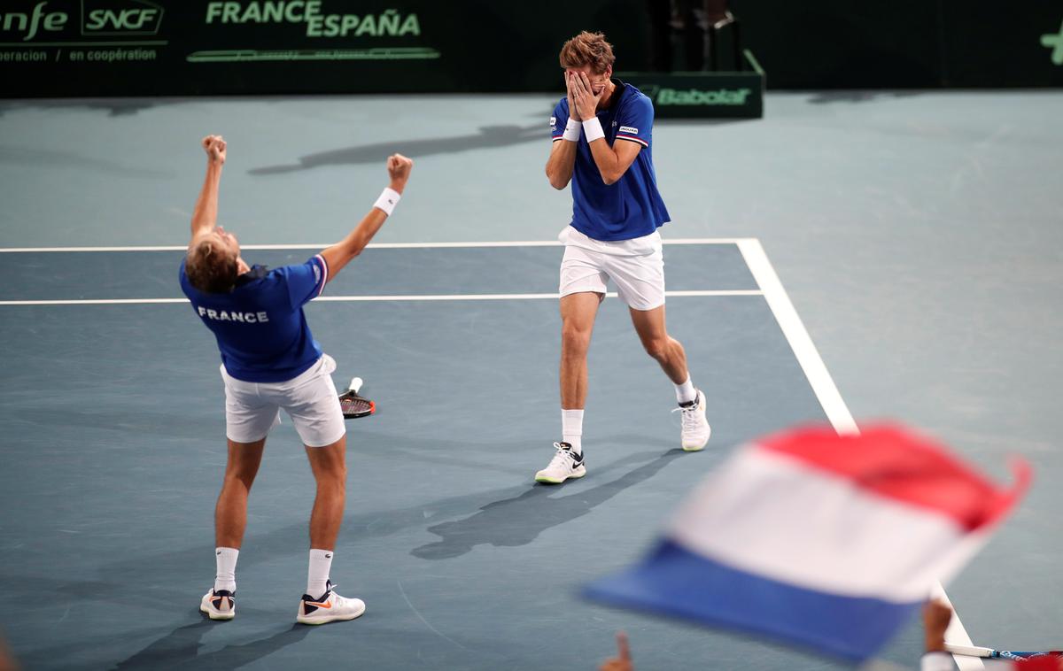 Francija Davisov pokal | Veselje Juliena Benneteauja in Nicolasa Mahuta. | Foto Reuters