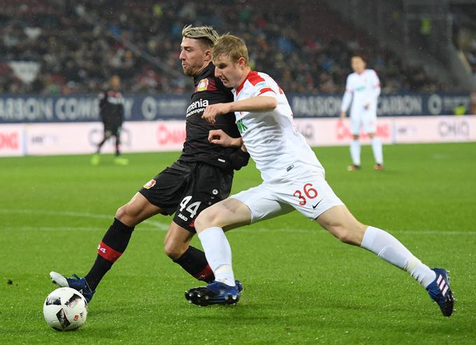 Kevin Kampl je bil v Augsburgu v petek zvečer blizu novega zadetka v majici Bayerja Leverkusna. | Foto: Getty Images