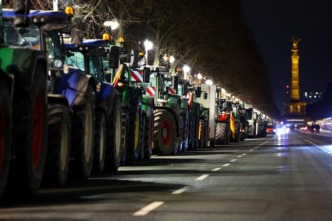 kmetje, protest, Nemčija, blokada, traktor | Foto: Reuters