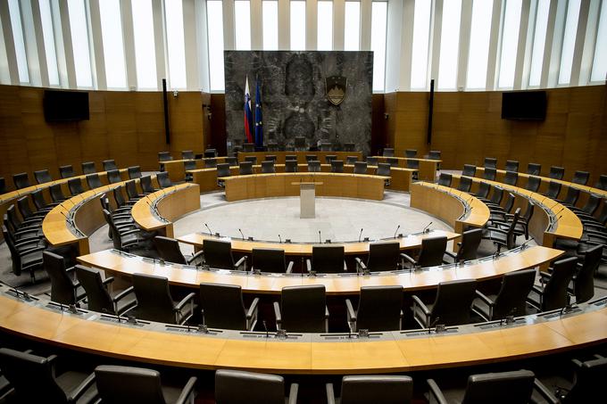 Prvotno je velika dvorana parlamenta štela 90 sedežev, sedaj jih ima 150. | Foto: Ana Kovač