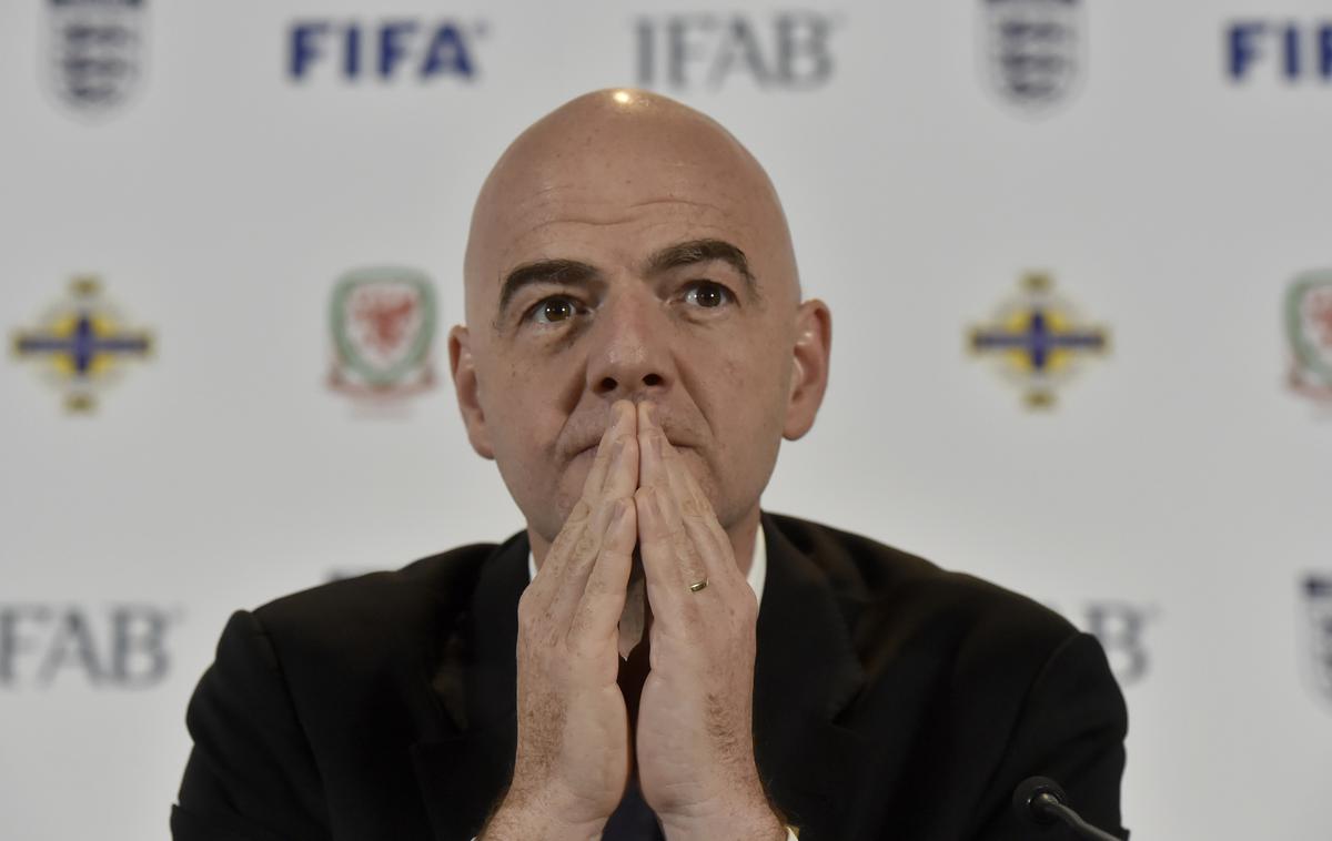 Gianni Infantino | Krovna mednarodna nogometna zveza Fifa bi lahko ostala brez nekaterih vidnih evropskih članic, če bo uresničila načrt o svetovnem prvenstvu na vsaki dve leti. | Foto Reuters