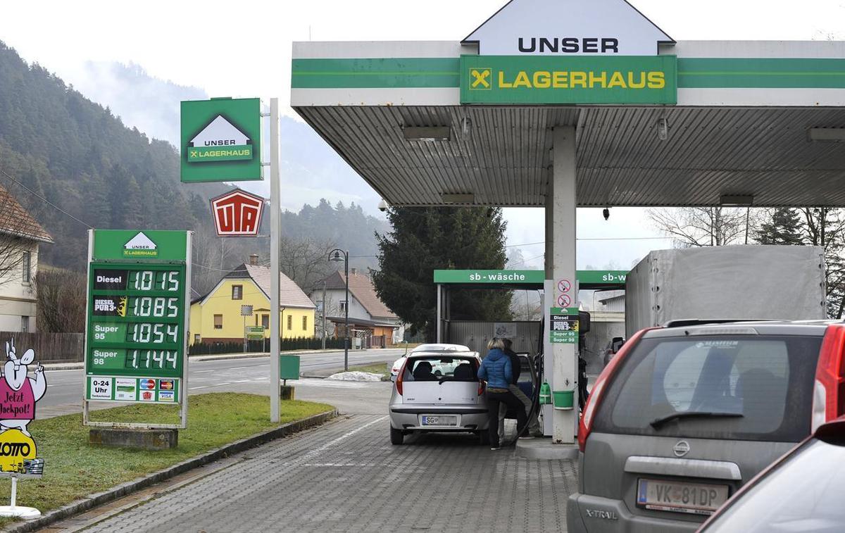 Gorivo Avstrija | Nekoč je bilo gorivo smiselno točiti v Avstriji, danes to ne velja več. | Foto Gregor Pavšič