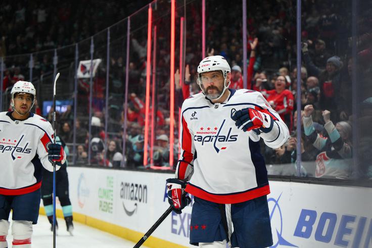 Aleksander Ovečkin je ob porazu z 1:5 dosegel edini gol Washingtona. | Foto: Reuters