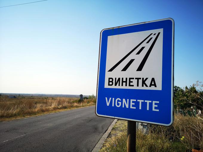 Opozorilo na obvezno plačilo vinjete oziroma cestnine v Bolgariji. | Foto: Gregor Pavšič