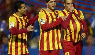 Poker Barcelone: Messi praznoval in podajal, Tello pa polnil mreže