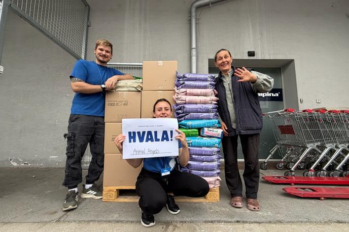 Rekord! Skupaj zbrali kar 72 ton hrane za živali v stiski.