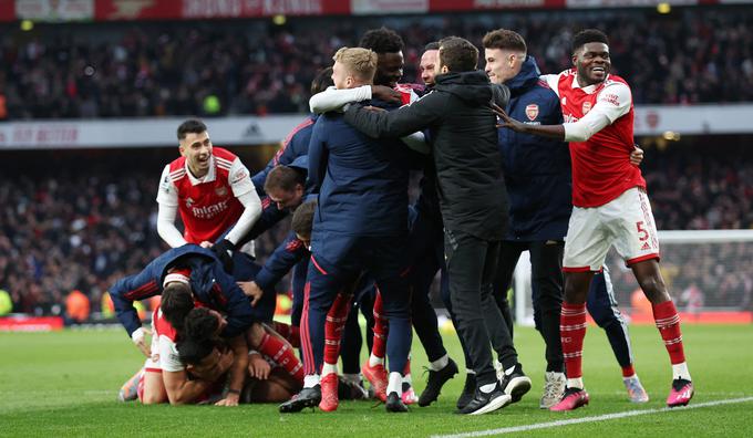 Arsenal je zmagoviti zadetek dosegel v 97. minuti. | Foto: Reuters